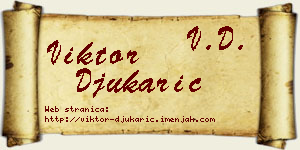 Viktor Đukarić vizit kartica